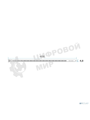 Хомут кабельный PROconnect 4.8х400 нейл. черный (уп. 100 шт)