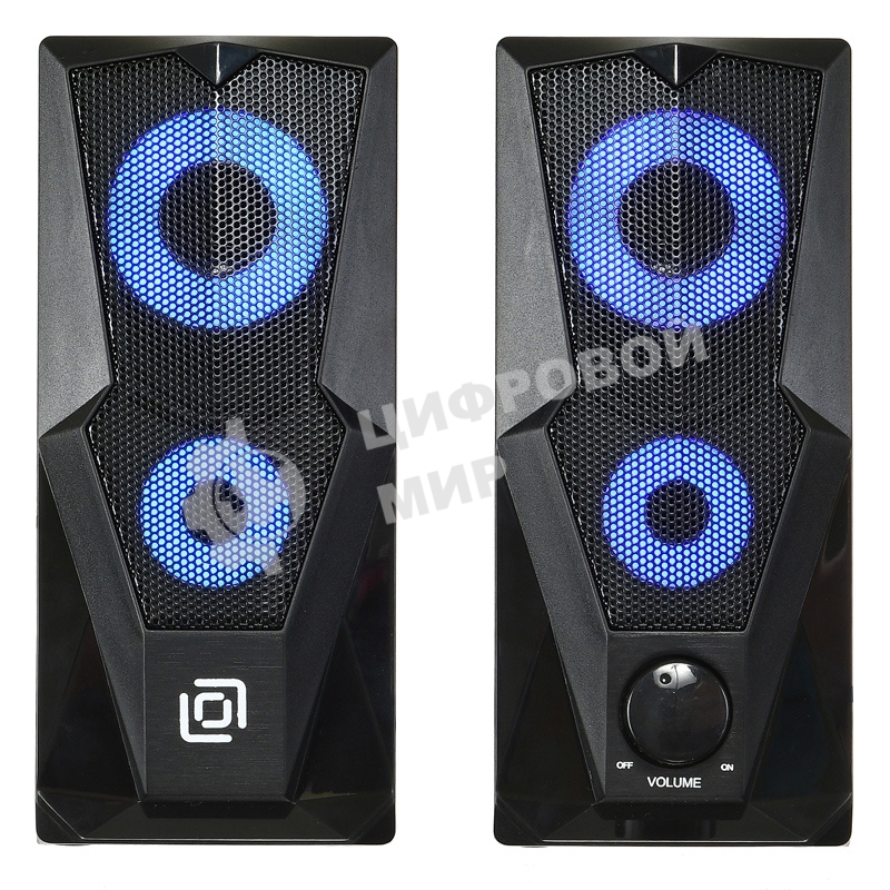 Колонки Oklick OK-127 2.0 черный 6Вт