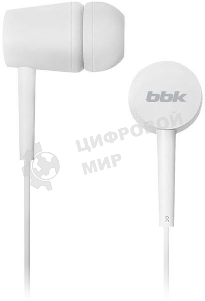 Проводные наушники BBK EP-1002S белый, вкладыши