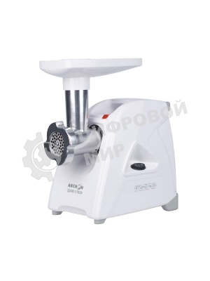 Мясорубка электрическая Аксион М35.01 белый, 1500 Вт, 1.7 кг/мин, реверс, защита от перегрузки, насадки - 4