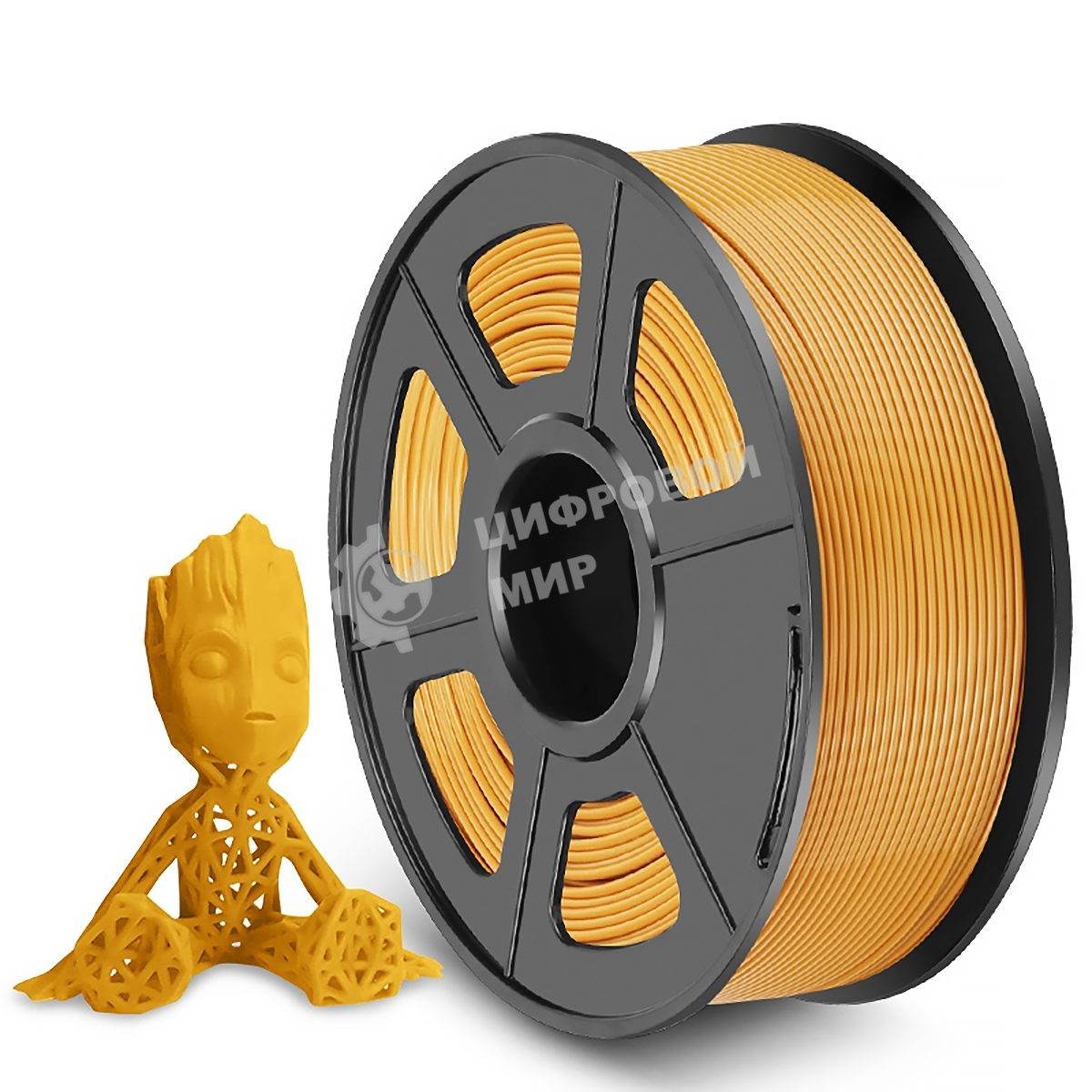 Филамент NVPrint PLA+ Gold для 3D печати диаметр 1.75мм длина 330 метров масса 1 кг