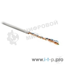 Кабель UTP (U/UTP), кат. 5e, 4 пары, (305 м), (24 AWG), одножильный (solid), серый, PVC