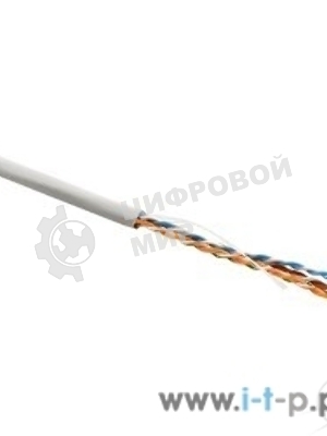 Кабель UTP (U/UTP), кат. 5e, 4 пары, (305 м), (24 AWG), одножильный (solid), серый, PVC