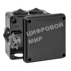 Коробка распределительная ОП 100х100х50 мм УХЛ1 IP54 черный Ruvinil 67050Ч