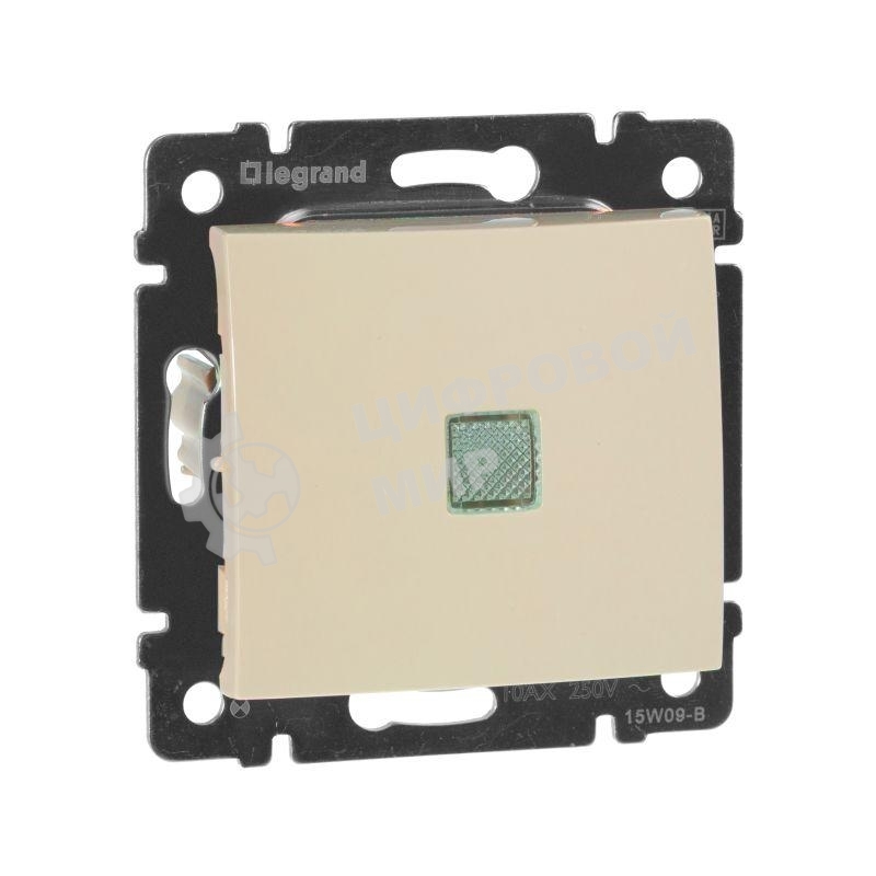 Выключатель Legrand 774310 Valena 10А c подсветкой, сл. кость