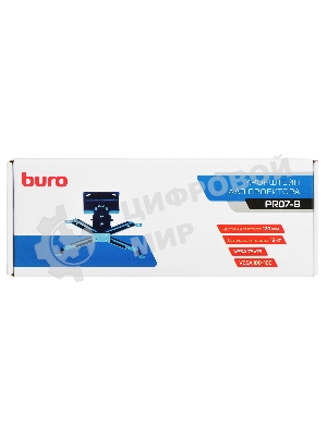 Кронштейн для проектора Buro PR07-B черный макс.12кг потолочный поворот и наклон
