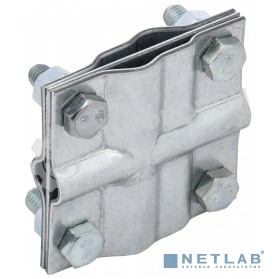 Зажим заземления крестообразный полоса/пруток-полоса/пруток оцинк. сталь IEK ZGC13-11-1-16-40