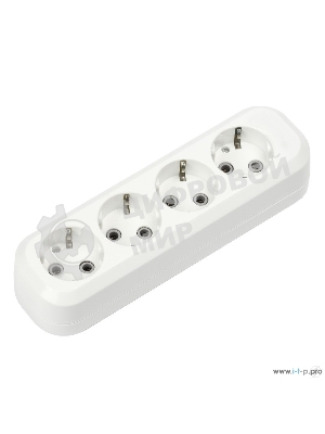 Колодка Smartbuy SBE-16-4-00-Z 4 гнезда 16А/3,5 кВт с заземлением