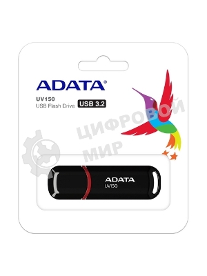 Флешка USB ADATA UV150 (AUV150-32G-RBK), 32Gb, USB 3.0, R/W 100/30, черный