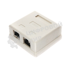 Монтажное оборудование Розетка Gembird NAS214 RJ-45 кат.STP 5e внешняя экранированная 2 порта, 110&Krone