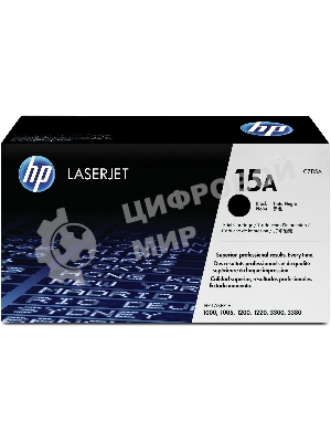 Картридж лазерный HP C7115A черный LJ 1000W/1200/1220/3300, (2500 стр.)