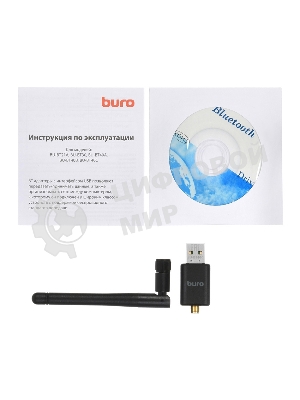 Адаптер USB Buro Bluetooth 4.0+EDR class 1 100м черный