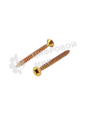 Саморез универсальный Kranz 4.5х50, желтый цинк, короб (200 шт./уп.)