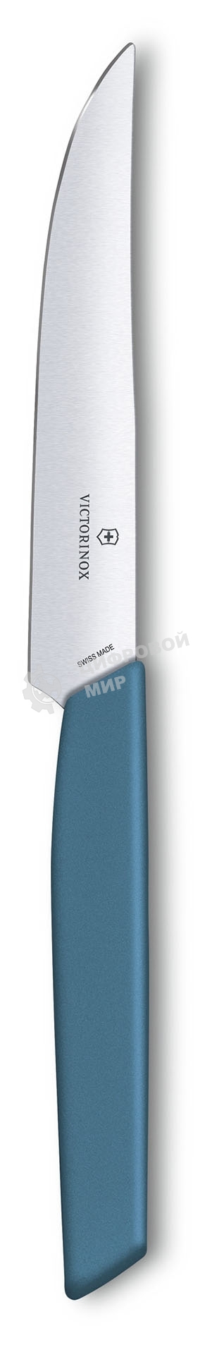 Нож кухонный Victorinox Swiss Modern (6.9006.122) стальной для стейка лезв.120мм прямая заточка синий