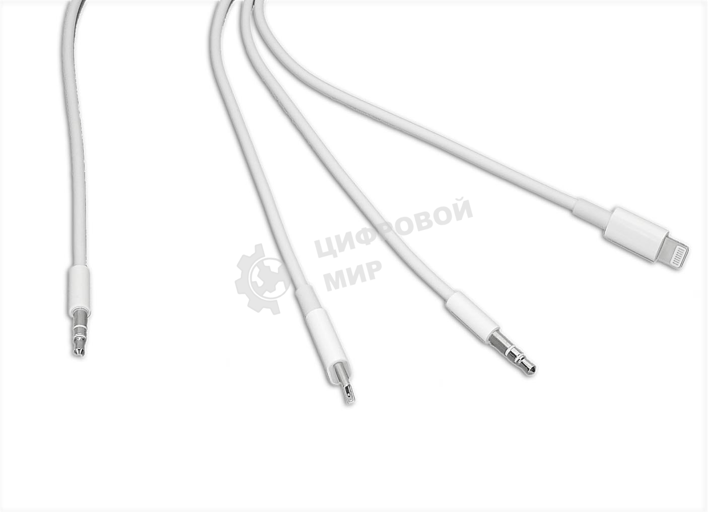 Аудио Адаптер MH045 Type-C/Lightning/DC 3,5мм - 3,5мм (белый)