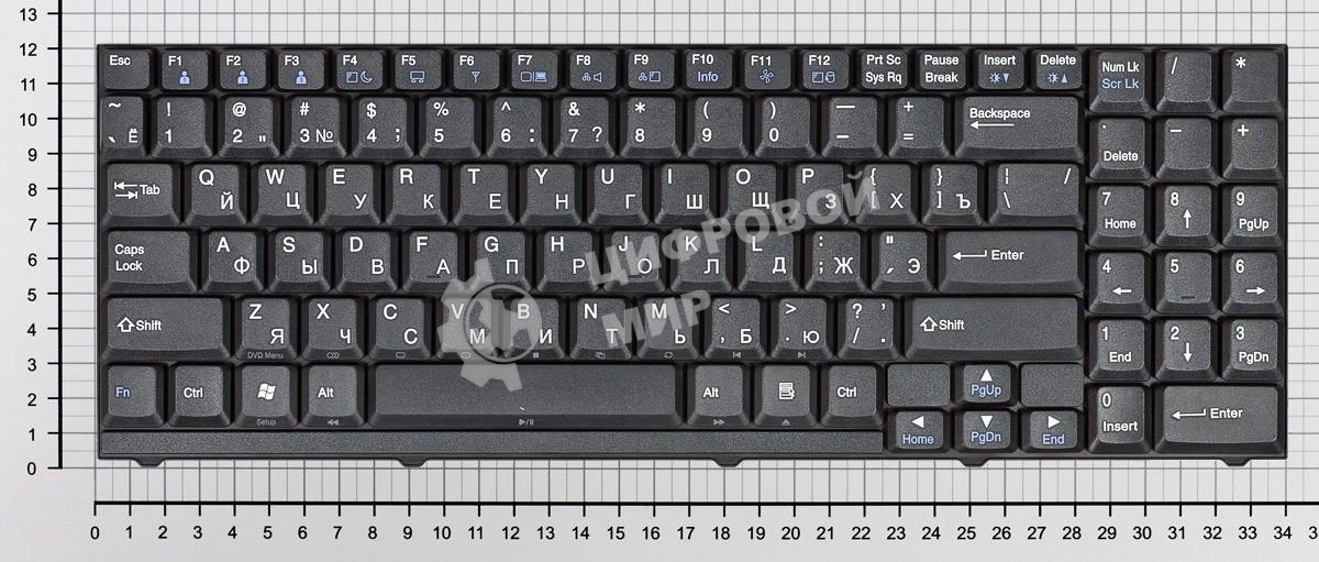 Клавиатура для ноутбука LG LW60 LW70 LW65 LW75 LS70 M70 черная