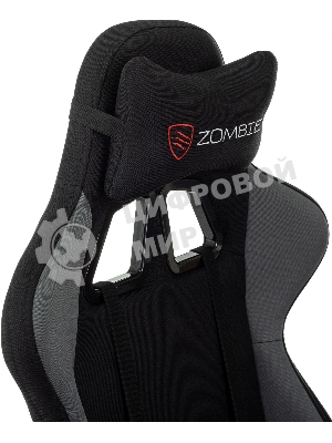 Кресло Zombie Void черный/серый, экокожа, 120 кг, механизм качания