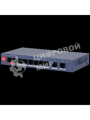 Коммутатор управляемый Dahua DH-CS4010-8ET2GT-110 8-портовый PoE 8 RJ45 10/100 Мбит/с (PoE/PoE+/Hi-PoE/IEEE 802.3bt), 2 RJ45 10/100/1000 Мбит/с (uplink); 1~2 до 90Вт, 3~8 до 30Вт, суммарно до 110Вт