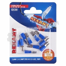 Клемма плоская Rexant, изолированная гнездо - 5.6 мм, 1.5-2.5 мм², (РПи-м 2.5-(4.8)/РПИм 2-5-0,8/FDD2-187(5)), в упак. 10 шт.