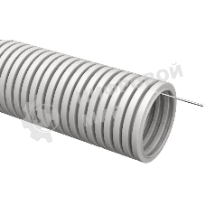Труба гофрированная ПВХ d20 мм с зондом сер. (уп. 10 м) IEK CTG20-20-K41-010I
