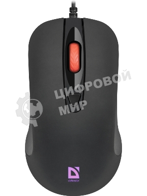 Мышь проводная Defender Ultra Classic MB-280 черный, 1200 dpi, USB, кнопки - 4