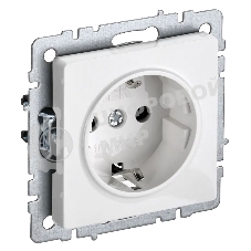 Розетка с з/к без з/ш IEK BRITE 16А РС11-1-0-БрБ белый