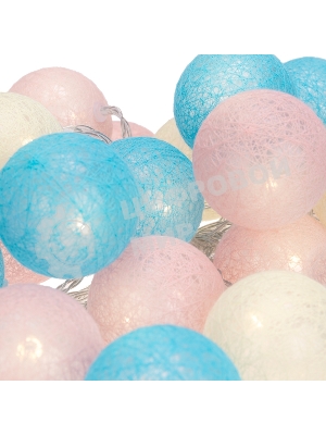 Тайские фонарики Neon-night Перламутр 5м, 25 LED, прозрачный ПВХ, цвет свечения теплый белый, питание USB