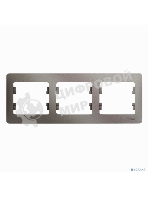 Рамка 3-м Glossa горизонт. платина SchE GSL001203