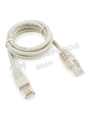 Патч-корд UTP Cablexpert PP6U-1M cat.6, 1м, литой, многожильный, серый