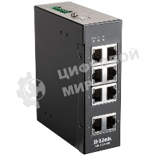 Коммутатор D-Link DIS-100E-8W/A1A, L2 Unmanaged Industrial Switch with 8 10/100Base-TX ports.1K Mac address, 802.3x Flow Control, Stand-alone, Auto MDI/MDI-X for each port, D-link Green technology, Metal case,