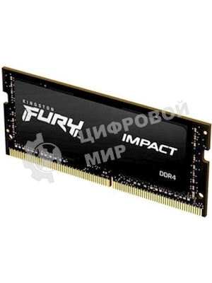 Оперативная память Kingston Fury Impact, DDR4, 8GB (1x8GB), 3200MHz, CL20, SO-DIMM