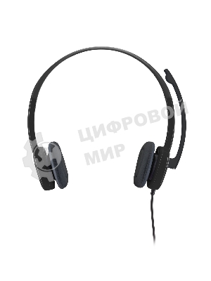 Гарнитура Logitech H151 чёрный, проводная, 3.5 мм