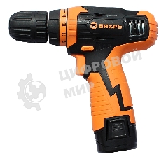 Дрель-шуруповерт Вихрь ДА-12Л-2к, 12 В, 2 Ач, 30 Нм, щеточный