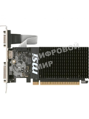 Видеокарта MSI PCI-E GT 710 2GD3H LP nVidia GeForce GT 710 2048Mb 64bit DDR3 954/1600 DVIx1/HDMIx1/CRTx1/HDCP Ret low profile