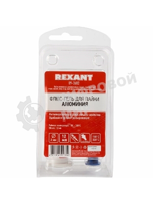 Флюс-гель для пайки Rexant, пайка алюминия, 12 мл, техно-шприц, блистер