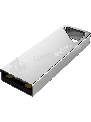 Флешка USB Netac U326 (NT03U326N-064G-20PN), 64Gb, USB 2.0, R/W 50/15, серебристый