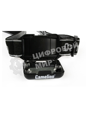 Фонарь налобный Camelion LED5355 черный 1Вт лам.:светодиодный AAAx3 (13748)