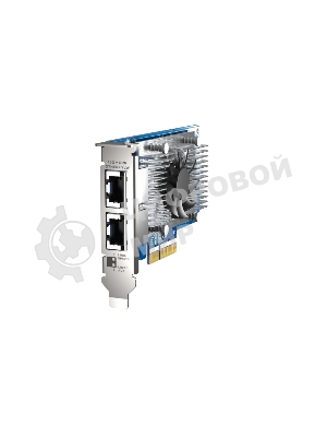 Сетевая карта QNAP QXG-10G2T-X710 LAN Expansion Card, PCIe Gen 3, Two 10GbE (10G/5G/2.5G/1G/100M)) Ports with SR-IOV and iSCSI, Block-based, Supports Multiple Virtual Disk Modes