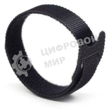 Хомут-липучка LANMASTER шириной 20 мм, 30 м, черный