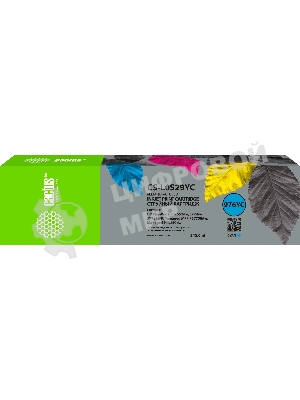 Картридж струйный Cactus CS-L0S29YC 976YC голубой (245мл) для HP PageWide P55250dw/P57750dw