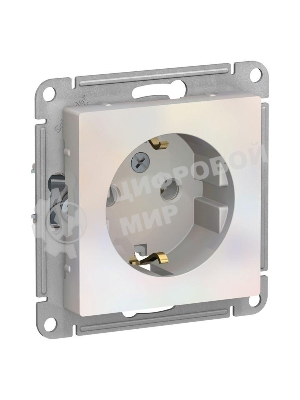 Механизм розетки 1-м СП AtlasDesign с заземл. 16А жемчуг SchE ATN000443