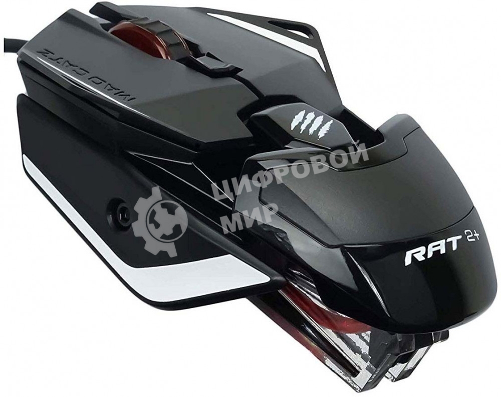 Мышь проводная Mad Catz R.A.T. 2+ черный, 5000 dpi, USB, кнопки - 3