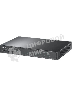 Настольный коммутатор TP-Link TL-SL1311P, 8 портов 10/100 Мбит/с с поддержкой PoE+, 2 гигабитных порта без поддержки PoE, 1 порт SFP, 802.3af/at, бюджет PoE — 65 Вт, стальной корпус