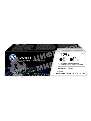 Картридж лазерный HP CB540AD черный двойная упаковка для CLJ CP1215/CP1515/CP1518 2 х 2200стр.