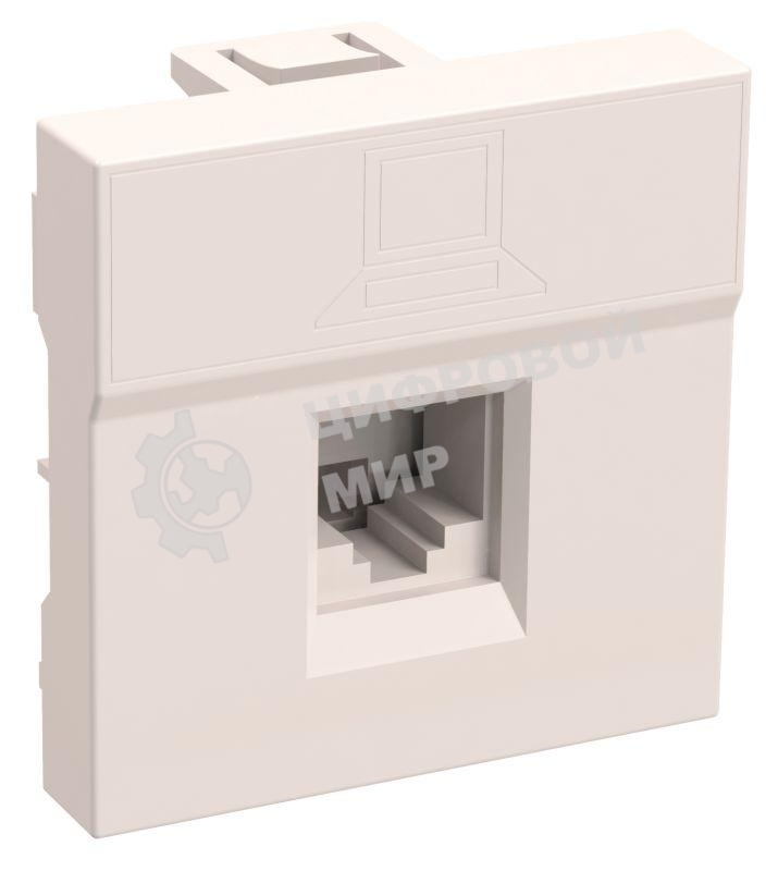 Розетка информационная РКИ-20-00-П RJ-45 UTP кат.5e (на 2 модуля) ПРАЙМЕР белая IEK