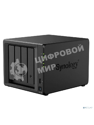Сетевое хранилище Synology DiskStation DS925+ черный (AMD Ryzen V1500B/4Gb/4 pcs (3.5