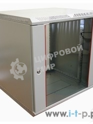 Шкаф телекоммуникационный настенный разборный ЭКОНОМ 12U (600 × 520) дверь стекло