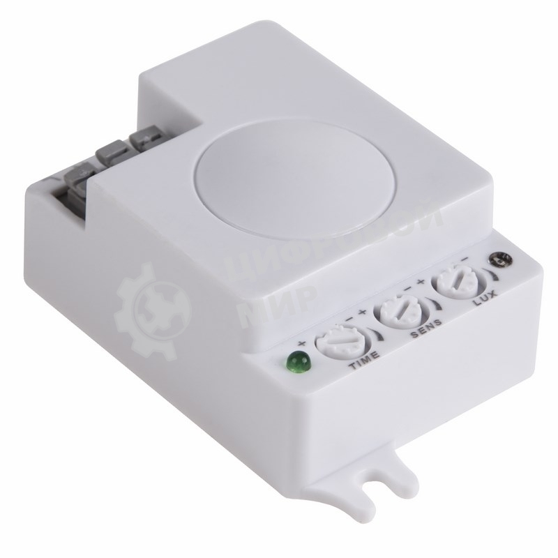 Датчик движения Rexant потолочный микроволновый ДДПМ 02, 180 (гориз)/360 (верт), 1200 Вт, 10-2000 Лк, 3-10 м, 10-900 сек. 5,8 ГГц