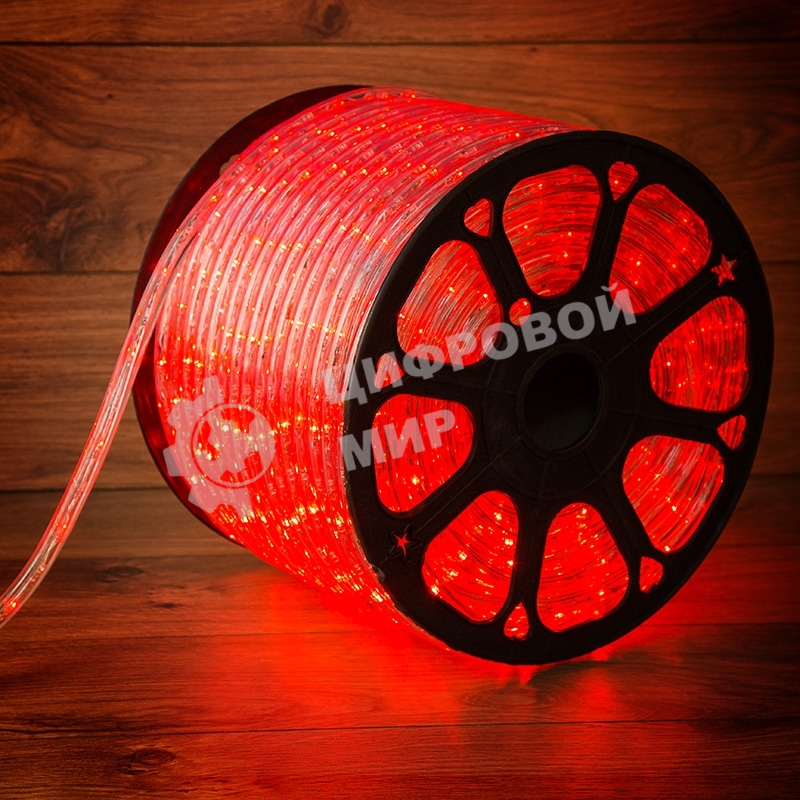 Дюралайт LED, постоянное свечение (2W) - красный, 30 LED/м, бухта 100м