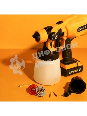 Краскопульт электрический Deko DKSG20K2 120Вт бак:800мл 100-200мл/мин